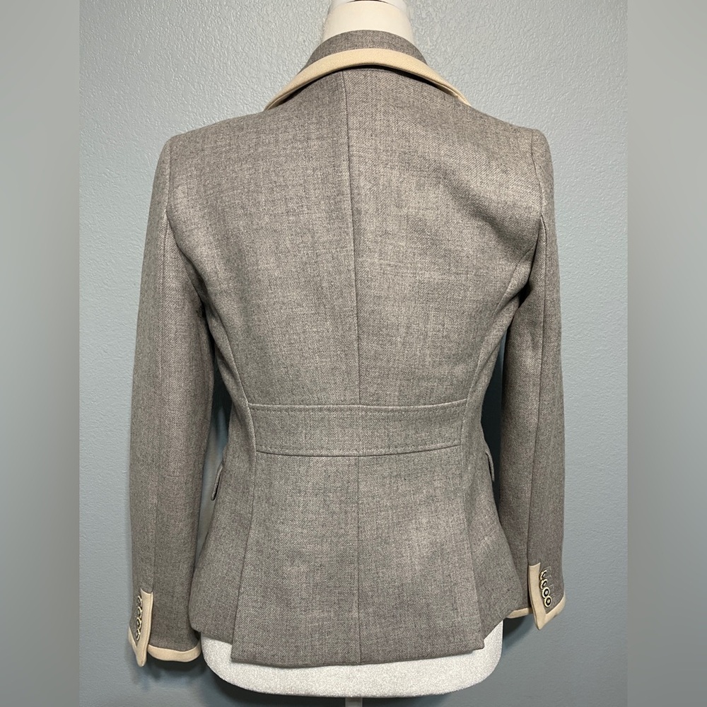 J Crew Wool Lexington Gray Blazer Preppy Old Money Equestrian Jacket Size 4 - Picture 5 of 10